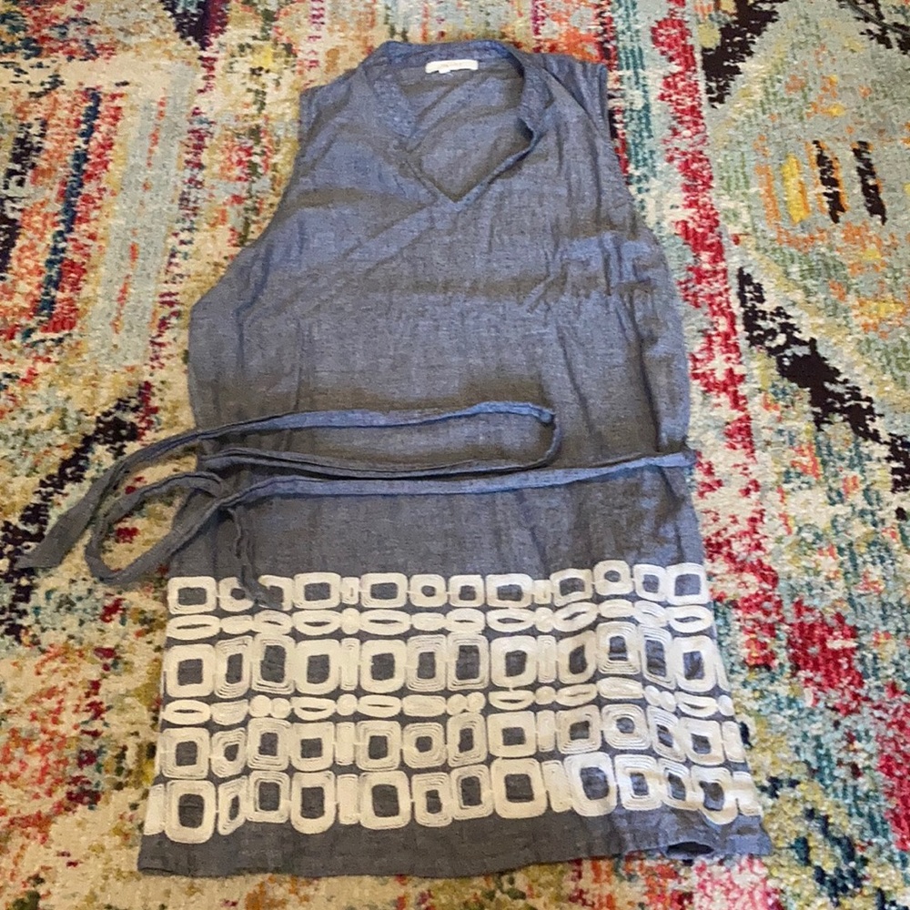 TULLE tunic top with embroidery